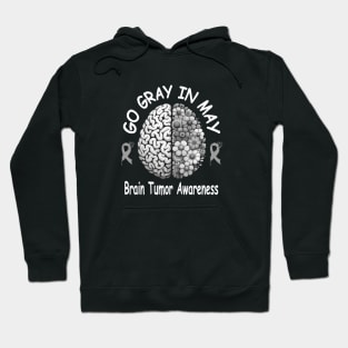 Go Gray In May Brain Cancer Tumor Awareness Hoodie